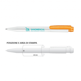 Penna a scatto in plastica ABS antibatterica