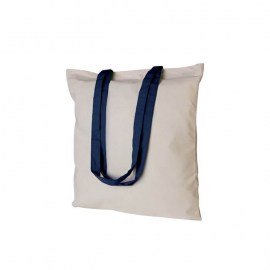 Borsa shoppers in cotone 130gr manici colorati