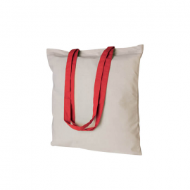 Borsa shoppers in cotone 130gr manici colorati
