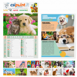 Calendario illustrato cani e gatti