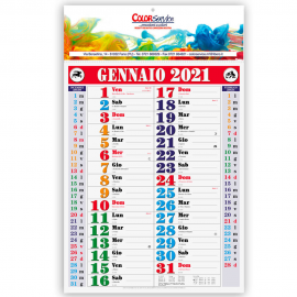 Calendario Olandese multicolor